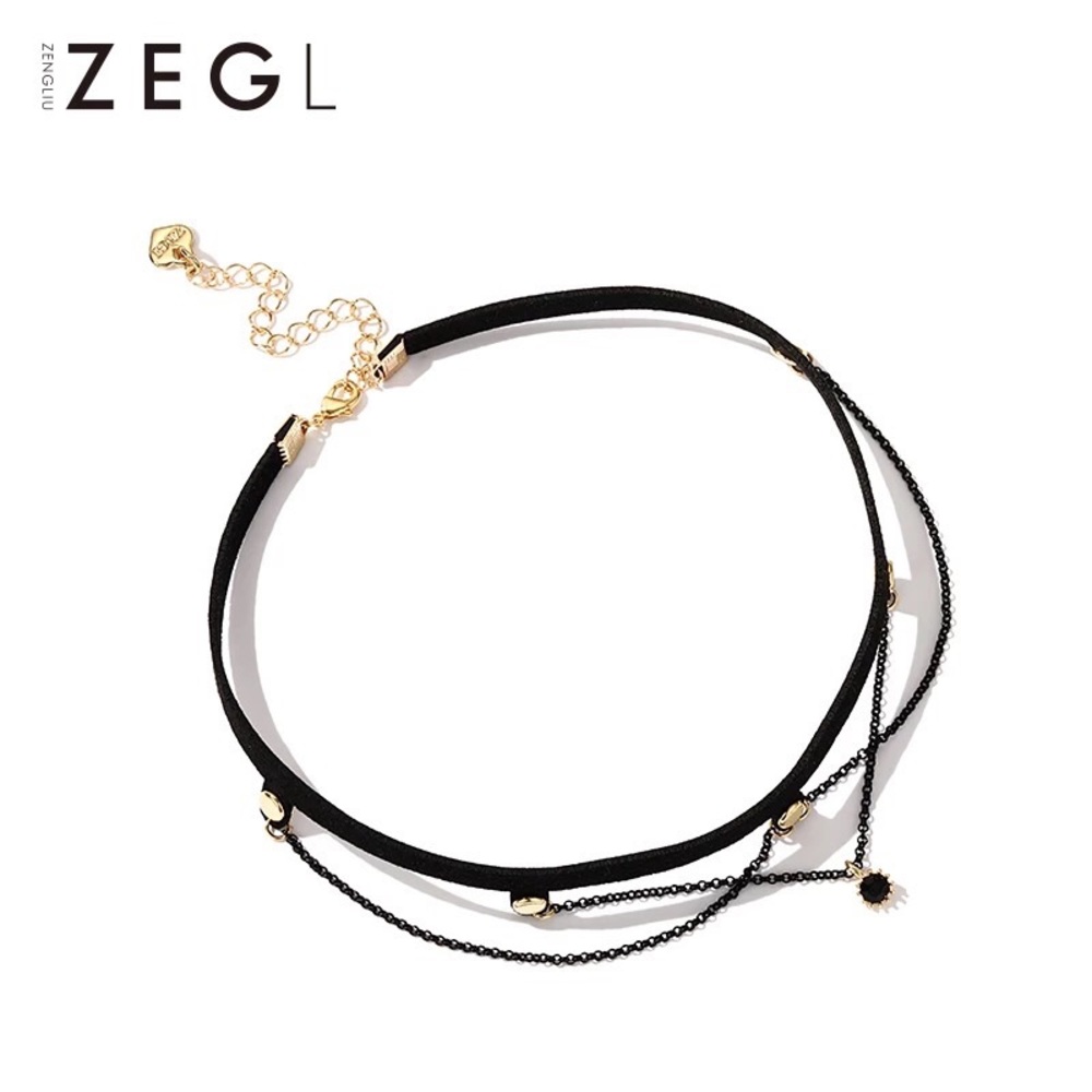 Black choker necklace